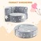 2-in-1 Grey 2-in-1 Convertible Design Kids Sofa with Flannel Fabric Cover and Luminous Star Patterns